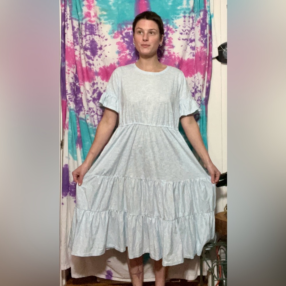 Cece Plus Size Tiered Prairie Dress